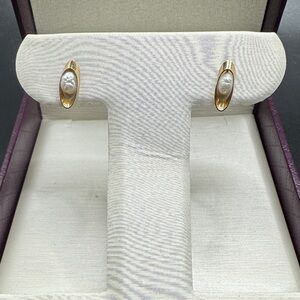 14K gold Pearl Earrings